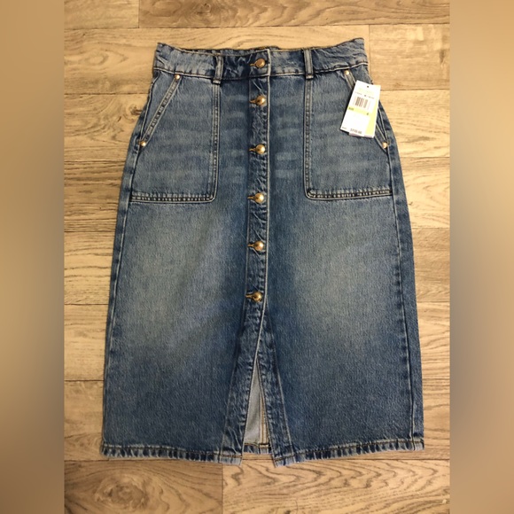 Michael Kors Blue Denim Overalls - Picture 1 of 3